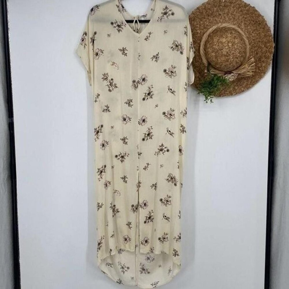 Final Touch Floral Cap Sleeve Maxi Dress